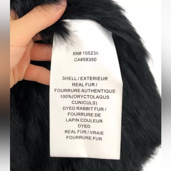 JOIE Andoni Rabbit Fur Vest Black S EUC Designer Luxury - Picture 6 of 8